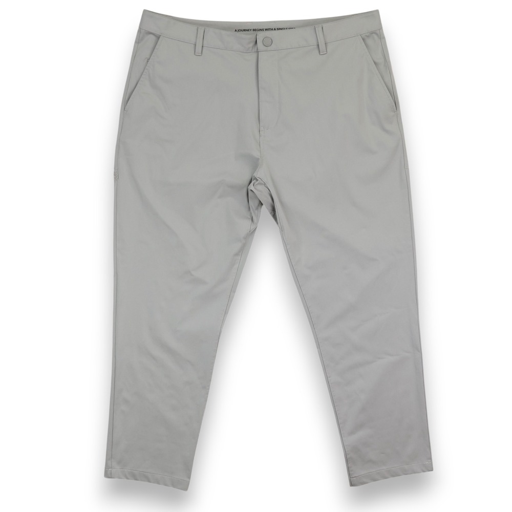 Rhone Commuter Pants Slim Fit Mens 38x28 Light Gray Athleisure Chino Golf
